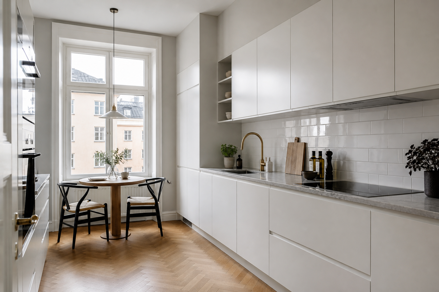 Kök i lägenhet på Tomtebogatan